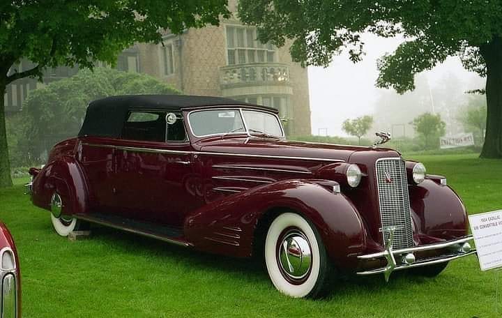 1934 Cadillac 452 V-16 Convertible Victoria by Fleetwood in Richmond Maroon